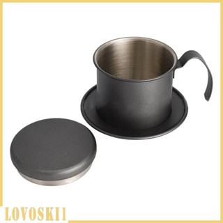 [Lovoski1] ที่กรองกาแฟดริป แบบสเตนเลส สไตล์เวียดนาม สําหรับตั้งแคมป์ คาเฟ่