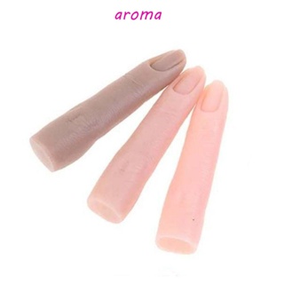 Aroma เล็บปลอมซิลิโคน แบบมืออาชีพ ข้อต่อโค้งงอได้ สําหรับฝึกทําเล็บ