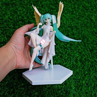 โมเดลฟิกเกอร์ รูปปั้นการ์ตูนอนิเมะนักร้องเสมือนจริง Hatsune Miku เหมาะกับของขวัญ สําหรับตกแต่งโต๊ะคอมพิวเตอร์