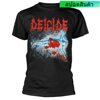 [S-5XL] เสื้อยืด ผ้าฝ้าย พิมพ์ลาย Deicide Once Upon The Cross สีดํา สวมใส่สบาย 2022