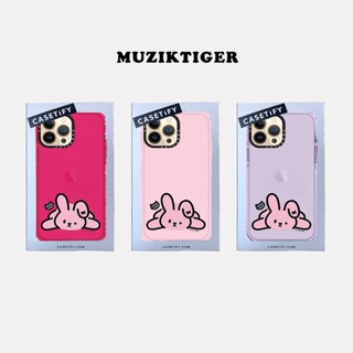 Casetify เคสโทรศัพท์มือถือแบบนิ่ม TPU ลายกระต่าย MUZIKTIGER สําหรับ IPhone 14 13 12 11 Pro MAX Mini XS MAX XR X SE 6 6S 7 8 Plus