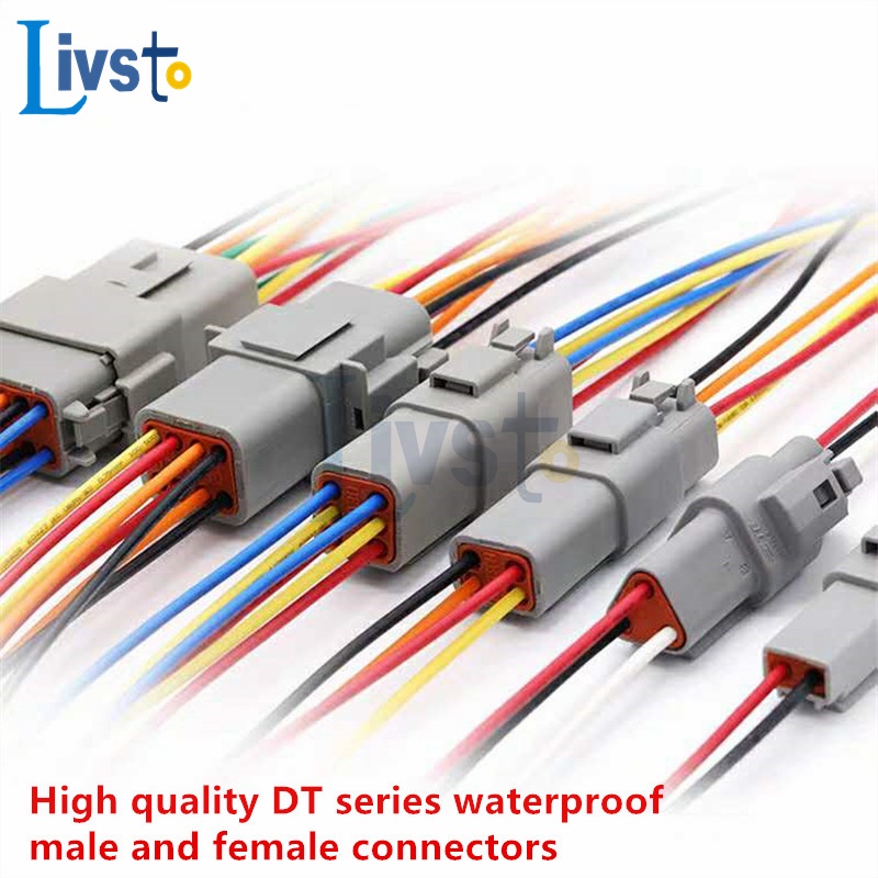 1 ชิ้น Deutsch DT Connector 15 ซม.สายไฟ DT06-2S/DT04-2P 2P 3P 4P 6P 8P 12P กันน้ําไฟฟ้า Connector