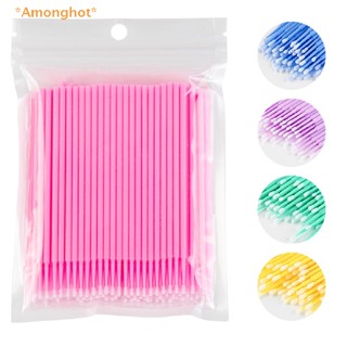 Amonghot&gt; ใหม่ แปรงแต่งหน้า หัวแปรงไมโคร ขนาดเล็ก 100 ชิ้น ต่อล็อต