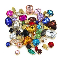 เพชรคริสตัล คละแบบ สําหรับเย็บผ้า Diy - รูปที่ 3