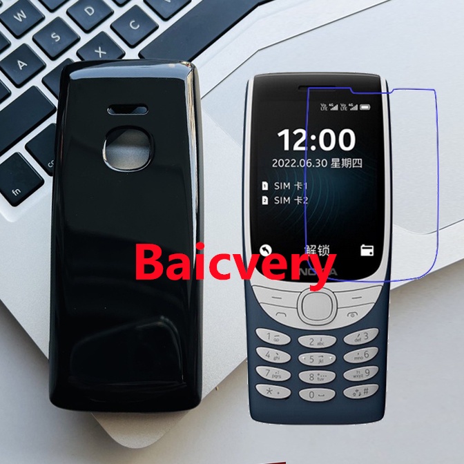 เคสโทรศัพท์มือถือ TPU แบบนิ่ม พร้อมฟิล์มกันรอยหน้าจอ สําหรับ Nokia 8210 2022