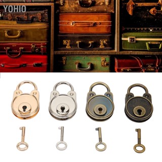 Yohio 4Pcs Mini Bear Padlocks Vintage Style Archaized Zinc Alloy High Hardness Case for Family Office Travel