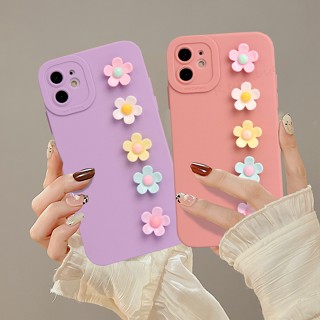 เคสซิลิโคนนิ่ม ลายดอกไม้น่ารัก 3D สําหรับ iPhone 11 12 13 14 Pro MAX Plus Mini X XR XS MAX 6 S 7 8 Plus SE 2020 11Pro 12pro 13Pro