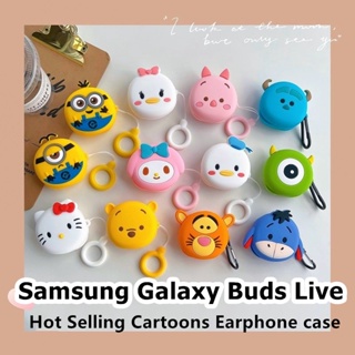 【Case Home】เคสหูฟัง แบบนิ่ม ลายการ์ตูนหมีพูห์ สําหรับ Samsung Galaxy Buds Live