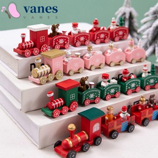 Vanes1 รถไฟไม้ DIY งานฝีมือ ตกแต่งคริสต์มาส ของขวัญ ของเล่นเด็ก ตกแต่งบ้าน คริสต์มาส