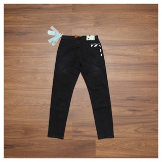 QN9O off white 20ss arrow zebra crossing made old straight all-match stretch jeans hot foreign trade