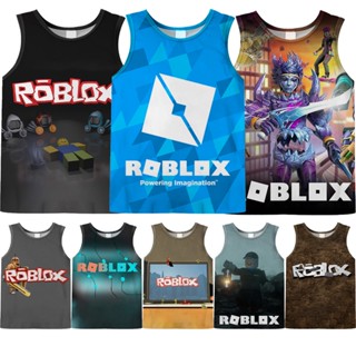 Roblox เสื้อยืดแขนกุด แฟชั่นฤดูร้อน สําหรับเด็กผู้ชาย และเด็กผู้หญิง อายุ 3-13 ปี