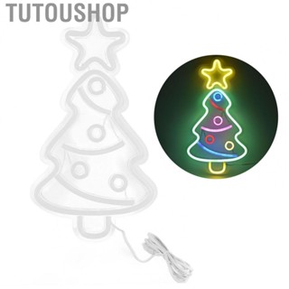 Tutoushop Neon Light Christmas Tree Neon Sign Night Light Festival Decorative Lamp New