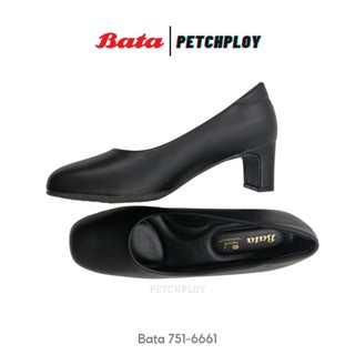 Bata รุ่น 751-6661 รองเท้าผู้หญิงคัทชู ส้นสูง นิ้ว รับปริญญา นักศึกษาแบบถูกระเบียบ รองเท้าใส่ทำงาน รองเท้าทางการ รองเ...