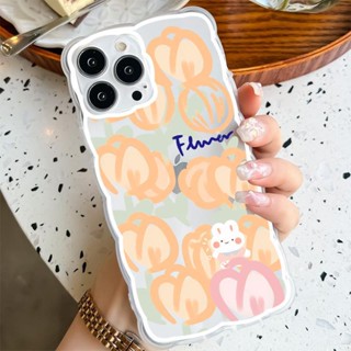 เคสป้องกันโทรศัพท์มือถือ แบบนิ่ม ลายดอกทิวลิป สําหรับ Apple Iphone 13promax 14 11 12 11 14Max