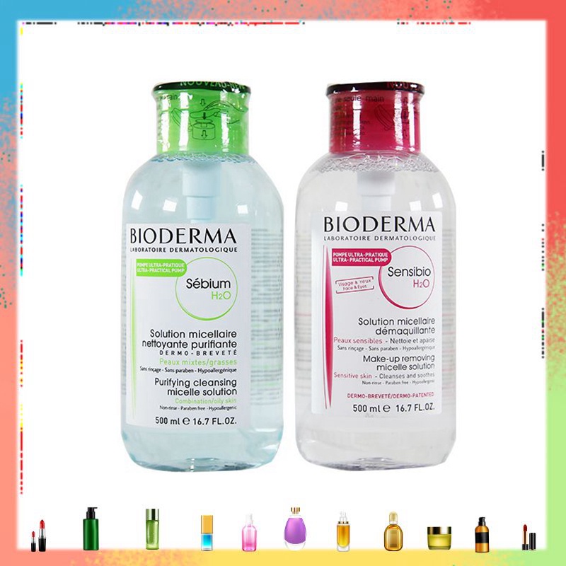 Bioderma Sensibio H2O 500ml. คลีนซิ่ง เช็ดเครื่องสำอาง สำหรับผิวแพ้ง่าย ผิวผสม-ผิวมัน-ผิวแห้ง
