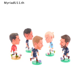 Myriadu ตุ๊กตาฟิกเกอร์ PVC รูปนักฟุตบอล Messi Neymar Mbappe Ronaldo ขนาด 6.6 ซม. สําหรับตกแต่ง