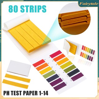 แถบกระดาษลิตมัสทดสอบค่า PH 1-14 ค่า สําหรับทดสอบความเป็นกรดในดิน เครื่องสําอาง น้ํา 80 แถบ ต่อแพ็ค