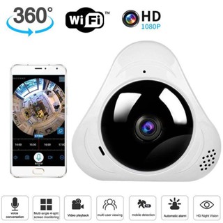 360° กล้องพาโนรามา Wifi 1080P มองเห็นกลางคืน รักษาความปลอดภัย APP สนทนาสองทาง