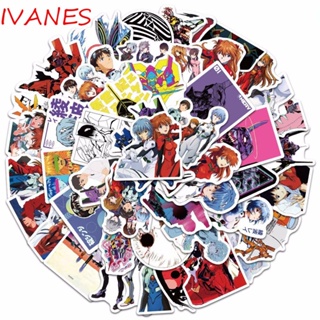 Ivanes สติกเกอร์ PVC กันน้ํา ลายกราฟฟิติอนิเมะ Evangelion สําหรับติดตกแต่งกระเป๋าเดินทาง แล็ปท็อป กีตาร์