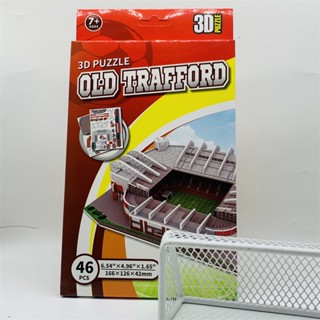 ของเล่นตัวต่อฟิกเกอร์ รูปสนามฟุตบอล Trafford 3D ขนาดเล็ก สีสันสดใส สําหรับสะสม