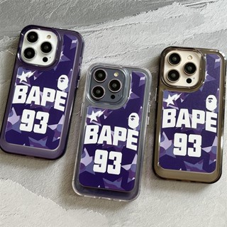 เคสโทรศัพท์มือถือใส กันกระแทก ลาย Bape สีเหลือง สําหรับ iphone 14 11 13 12 X XS Pro Max xr Mini xr Samsung Galaxy S23 S22 ultra plus 93