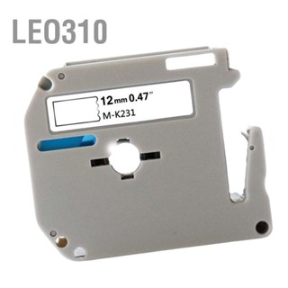 Leo310 2 Pcs Label Maker เทป 12 มม.สีดำบนสีขาวบริษัทติด Anti Falling M K231 เปลี่ยนเทปฉลากความร้อน