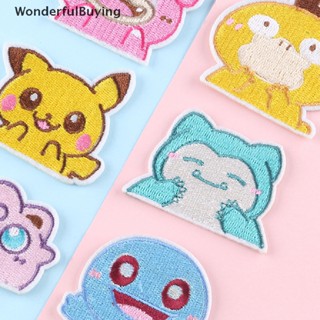 Wbth แผ่นแพทช์สติกเกอร์ ปักลาย Pokemon Game DIY สําหรับติดตกแต่งเสื้อผ้า