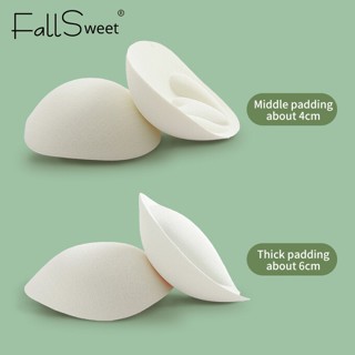 Fallsweet แผ่นฟองน้ําเสริมหน้าอก ถอดออกได้ สําหรับชุดว่ายน้ําบิกินี่ 1 คู่