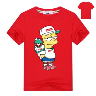 Barcelona Bart Simpson Funny T Shirt  Football Fans Cotton Tops Tee Summer_02