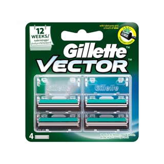 Gillette ยิลเลตต์ เว็คเตอร์ ใบมีดแพ็ค 4 ชิ้น