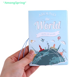 Amongspring&gt; ใหม่ กระเป๋าสตางค์ กระเป๋าใส่หนังสือเดินทาง บัตรประจําตัว แบบพกพา