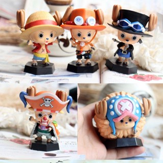 [สินค้าใหม่ ลดราคา] โมเดลฟิกเกอร์ อนิเมะ One Piece โจรสลัด หมวกฟาง ช็อปเปอร์ ครบชุด สําหรับตกแต่งรถยนต์ ของขวัญวันเกิด