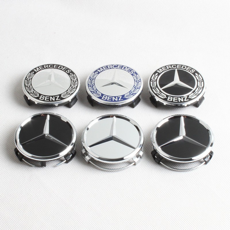 1/4 ชิ้น 75 มิลลิเมตร Mercedes Benz รถฝาครอบล้อฝาครอบล้อ C180C200E260E300S350ML350glk400 AMG