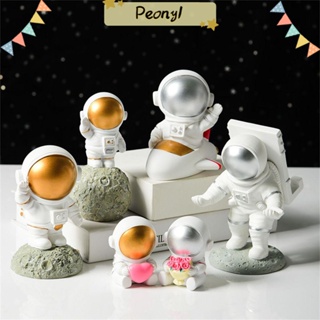 ※PEONY※ Gifts Astronaut Model Home Decoration Resin Astronaut Figure Statue Desktop Children Toy Educational Toys Kids Spaceman Sculpture