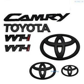 โลโก้ติดพวงมาลัยรถยนต์ ด้านหน้า และด้านหลัง สีดําด้าน สําหรับ Toyota CAMRY