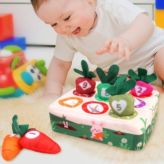 Montessori ของเล่นตุ๊กตาแครอท จับคู่รูปร่างตัวเลข เสริมพัฒนาการเด็ก ของเล่นเพื่อการศึกษา