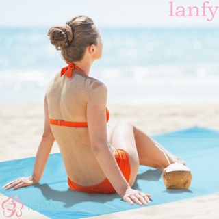 Lanfy เสื่อปิกนิก ที่นอนไนล่อน น้ําหนักเบา กันน้ํา พับได้ แบบพกพา สําหรับเต็นท์