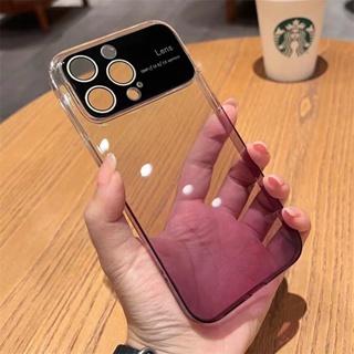 เคสโทรศัพท์มือถือ PC แข็ง แบบใส ป้องกันเลนส์กล้อง กันกระแทก หรูหรา สําหรับ iPhone 14 Pro Max 13 12 Pro Max 14 Plus