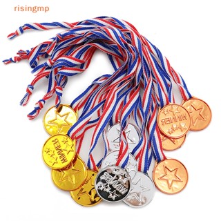 [risingmp] เหรียญรางวัล พลาสติก สีทอง ของเล่นสําหรับเด็ก