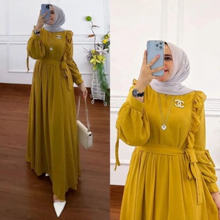 Gamis STORE - Alora Dress Gamis Maxy Muslim เสื้อโปโลหญิงตั้งครรภ์ Babydoll Premium Ld 110 Fit S-XL