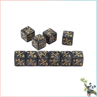 10pcs Dice Counters 5 บวก +1/+1 5 ลบ -1/-1 สำหรับ Magic Gathering Table Game เกมลูกเต๋าตลกลูกเต๋า