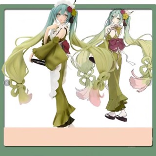 โมเดลฟิกเกอร์ PVC รูปการ์ตูนอนิเมะ Kawaii Girl Hatsune Miku Matcha parfait VER. ขนาด 20 ซม. ของเล่นสําหรับเด็ก