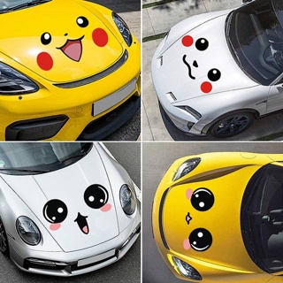 Automobile Sticker Bumper Stickers Paper Sticker Decoration Hood Machine Cover Car Head Cover Creative Personality Funny Cute Pikachu Bumper Stickers ZPzb