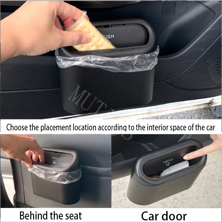 MG ะหลังรถยนต์เบาะหลัง แบบพกพา แขวนฝาพับ ถังขยะ กันน้ํา ABS  กล่องเก็บของออแกไนเซอร์ MG5 MG3 EV 4 5 6 EP HS ZS EP 2023 Extender Mulan - รูปที่ 4