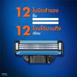 มีด Gillette Mach3+ Blades 12 Cartridges Refills ใบมีด ยิลเลตต์ Gillette Mach3+ มัคทรี พลัส แพ็ค12ชิ้น