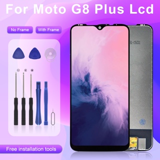 อะไหล่หน้าจอสัมผัส LCD 6.3 นิ้ว พร้อมกรอบ สําหรับ Motorola Moto G8 Plus XT2019 G8 Plus