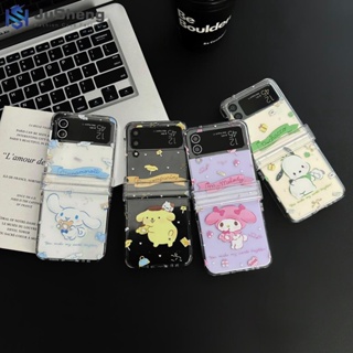 SANRIO Jusheng เคสโทรศัพท์มือถือ ลายการ์ตูนซานริโอ้ แฟชั่น สําหรับ Samsung Z Flip5 Z Flip4 Z Flip3