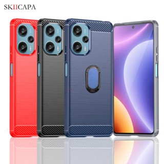 เคสมือถือ แบบนิ่ม คาร์บอนไฟเบอร์ พร้อมแหวนแม่เหล็ก สําหรับ Xiaomi Redmi Note 12 Redmi Note 12 pro plus