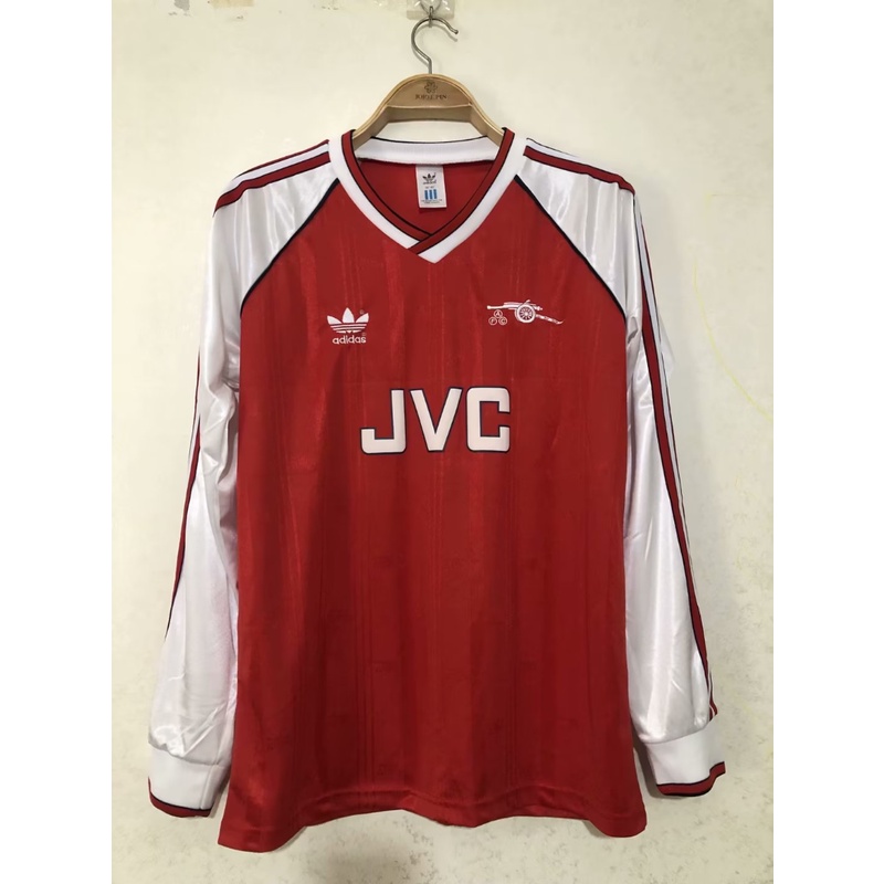 เสื้อกีฬาแขนยาว ลายทีมชาติฟุตบอล Arsenal 1989-90 Arsenal ชุดเหย้า สไตล์วินเทจ แห้งเร็ว ไซซ์ S-XXL สําหรับผู้ชาย