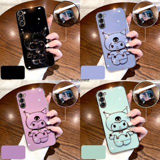 เคส Samsung Galaxy S23 Ultra เคส Samsung A13 เคส Samsung A04S Case Samsung S21 FE Case Samsung S23 Plus Case Samsung M31 Case Cool Anime Melody Cute Cartoon Vanity Mirror Kuromi Stand Holder With Metal Sheet Phone Cover Casing Cases Case TL โทรศัพท์มือถือ